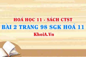 Bài 2 trang 98 SGK Hóa 11 Chân trời sáng tạo